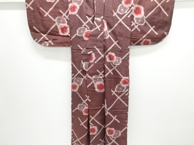  大正ロマン　花模様織出し着物